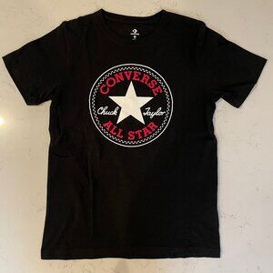 Converse All Star Chuck T SS Crew Nk Cotton Graphic T Shirt Blk Red Wht Sz XS/S